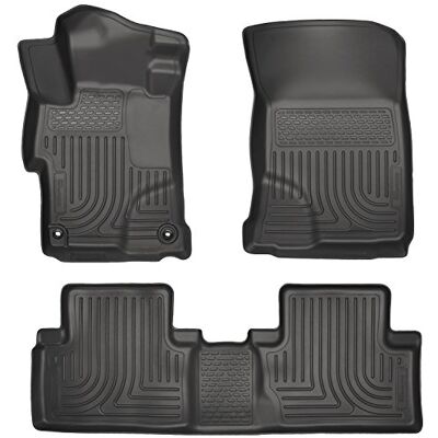 Husky Liners 99441 passar 2014–15 Honda Civic – med 4 dörrar väderslagare fram och 2:a säte golvmattor, svart Husky Liners 99441 passar 2014–15 Honda Civic – med 4 dörrar väderslagare fram och 2:a säte golvmattor, svart