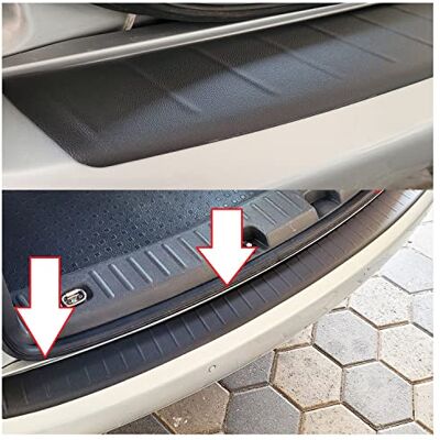 BREMER SITZBEZÜGE Stötfångarskydd för BMW X5 F15 2013–2018 i svart, repskydd, bakluckor, skyddslist av högkvalitativ ABS BREMER SITZBEZÜGE Stötfångarskydd för BMW X5 F15 2013–2018 i svart, repskydd, bakluckor, skyddslist av högkvalitativ ABS