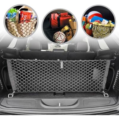 TN TrunkNets Inc Envelope Style Trunk Mesh Cargo Net for Jeep Grand Cherokee 2011-2025 Car Accessories Premium Trunk Organizers and Storage SUV Truck Cargo Nets Vehicle Carrier Organizer for Cherokee WK TN TrunkNets Inc Envelope Style Trunk Mesh Cargo Net for Jeep Grand Cherokee 2011-2025 Car Accessories Premium Trunk Organizers and Storage SUV Truck Cargo Nets Vehicle Carrier Organizer for Cherokee WK