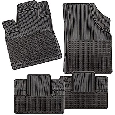 CarFashion 281311 helvädersmatta Monza CD2 mattuppsättning 4 delar TPE gummimatta svart Bilmattor set utan matthållare CarFashion 281311 helvädersmatta Monza CD2 mattuppsättning 4 delar TPE gummimatta svart Bilmattor set utan matthållare