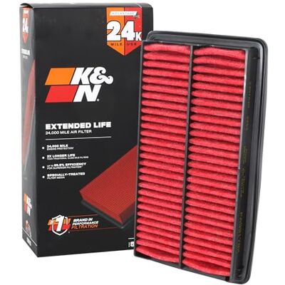 K&N Engine Air Filter: Extended Life 24,000 Mile Replacement Air Filter: Compatible with 2016-2022 Honda/Acura V6 (Odyssey, Passport, Pilot, Ridgeline, MDX), KNX-5041 K&N Engine Air Filter: Extended Life 24,000 Mile Replacement Air Filter: Compatible with 2016-2022 Honda/Acura V6 (Odyssey, Passport, Pilot, Ridgeline, MDX), KNX-5041