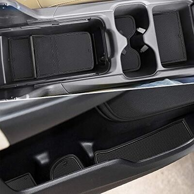Auovo 20 st dammmattor för 2022 2020 2021 Honda CR-V/CRV tillbehör premium anpassade halkfria bilkopphållarinsatser, mittkonsolfoder, dörrficka foder interiör (svart kant) Auovo 20 st dammmattor för 2022 2020 2021 Honda CR-V/CRV tillbehör premium anpassade halkfria bilkopphållarinsatser, mittkonsolfoder, dörrficka foder interiör (svart kant)