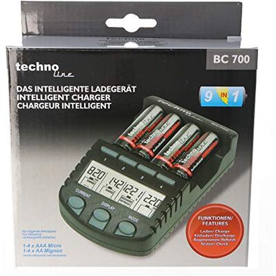 La Crosse Technology RS700 batteriladdare med LCD-skärm La Crosse Technology RS700 batteriladdare med LCD-skärm