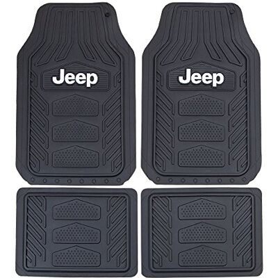 Plasticolor Plastic olor 001668R01 4 st JEEP Weather Pro kraftiga golvmattor i gummi, svart Plasticolor Plastic olor 001668R01 4 st JEEP Weather Pro kraftiga golvmattor i gummi, svart