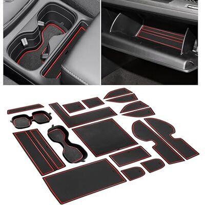 SENSHINE for Honda CR-V CRV Accessories 2023 2024 2025 Cup Holder Insert Center Console Liner Trim Door Packet Mats Non-Slip Anti Dust Premium Custom Interior 18PC Set (Red Trim) SENSHINE for Honda CR-V CRV Accessories 2023 2024 2025 Cup Holder Insert Center Console Liner Trim Door Packet Mats Non-Slip Anti Dust Premium Custom Interior 18PC Set (Red Trim)