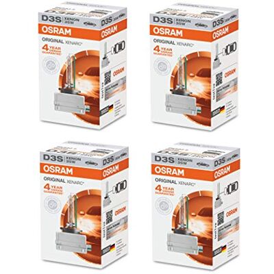 OSRAM 4 x XENARC ORIGINAL D3S HID Xenon-brännare, 4 x vikbar låda (1 lampa vardera) OSRAM 4 x XENARC ORIGINAL D3S HID Xenon-brännare, 4 x vikbar låda (1 lampa vardera)