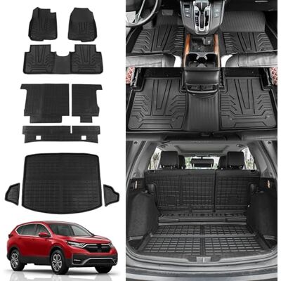 Rongtaod Fit 2017-2022 Honda CRV golvmattor lastfoder TPE alla väder baksätesskydd ryggstöd mattor 2021 CR-V tillbehör (bagagerumsmattor + ryggstödmattor + golvmattor) Rongtaod Fit 2017-2022 Honda CRV golvmattor lastfoder TPE alla väder baksätesskydd ryggstöd mattor 2021 CR-V tillbehör (bagagerumsmattor + ryggstödmattor + golvmattor)