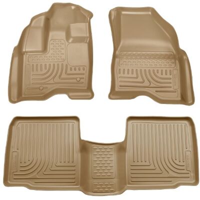 Husky Liners Weatherbeater Floor Mats Fits 2010-2019 Ford Taurus Front & 2nd Row, 3-pc Tan 98703 Husky Liners Weatherbeater Floor Mats Fits 2010-2019 Ford Taurus Front & 2nd Row, 3-pc Tan 98703