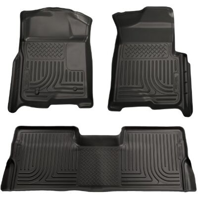 Husky Liners Weatherbeater Floor Mats Fits 2008-2010 Ford F-250/F-350 SUPERCAB ONLY without Manual Transfer Case Shifter (Footwell Coverage) Front & 2nd Row, 3-pc Black 98391 Husky Liners Weatherbeater Floor Mats Fits 2008-2010 Ford F-250/F-350 SUPERCAB ONLY without Manual Transfer Case Shifter (Footwell Coverage) Front & 2nd Row, 3-pc Black 98391
