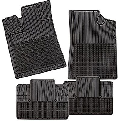 CarFashion 281759 helvädersmatta Monza AB1 mattuppsättning 4 delar TPE gummimatta svart Bilmattor set utan matthållare CarFashion 281759 helvädersmatta Monza AB1 mattuppsättning 4 delar TPE gummimatta svart Bilmattor set utan matthållare