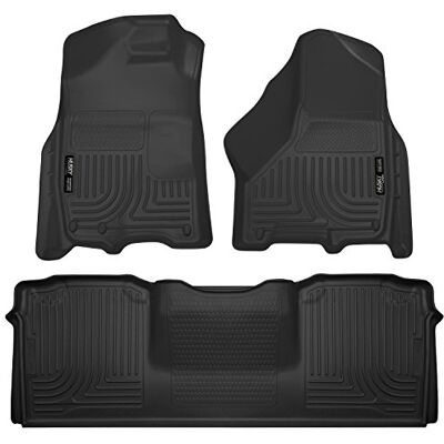Husky Liners 99041 passar 2010-18 Dodge Ram 2500/3500 Mega Cab Weatherbeater golvmattor fram och 2:a säte Husky Liners 99041 passar 2010-18 Dodge Ram 2500/3500 Mega Cab Weatherbeater golvmattor fram och 2:a säte