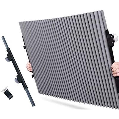 Auto Accessori Lupex Automatisk främre vindruta infällbar solskydd för bil SUV universal visir, 155 x 65 cm, sugkoppsanslutningsgardin, värmeisolering, UV-skydd Auto Accessori Lupex Automatisk främre vindruta infällbar solskydd för bil SUV universal visir, 155 x 65 cm, sugkoppsanslutningsgardin, värmeisolering, UV-skydd