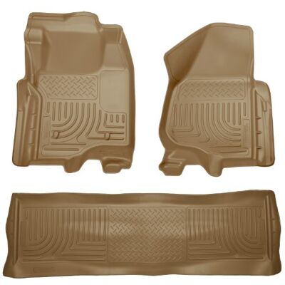 Husky Liners Weatherbeater Floor Mats Fits 2011-2012 Ford F-250, F-350 Crew CAB ONLY (Footwell Coverage) Front & 2nd Row, 3-pc Tan 98713 Husky Liners Weatherbeater Floor Mats Fits 2011-2012 Ford F-250, F-350 Crew CAB ONLY (Footwell Coverage) Front & 2nd Row, 3-pc Tan 98713