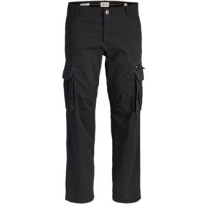 JACK & JONES Cargobyxor för män, avslappnad passform, cargobyxor, svart, XS JACK & JONES Cargobyxor för män, avslappnad passform, cargobyxor, svart, XS