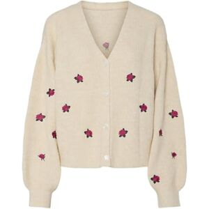 YAS fleur Ls stickad kofta S. Noos, Björk, S YAS fleur Ls stickad kofta S. Noos, Björk, S