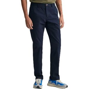 GANT Slim tech PREP chinos klassiska byxor för män, marinblå, standard, marinblå, 34W x 36L GANT Slim tech PREP chinos klassiska byxor för män, marinblå, standard, marinblå, 34W x 36L