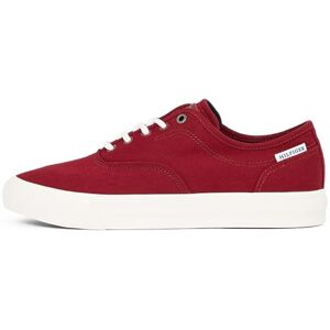 Tommy Hilfiger mäns låga Oxford twill vulkaniserade träningsskor med logotyp, Red Rouge, 46 EU Tommy Hilfiger mäns låga Oxford twill vulkaniserade träningsskor med logotyp, Red Rouge, 46 EU