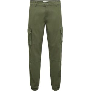 Only & Sons Cargo-byxor för män ONSCAM avsmalnande cargobyxor, OLIVNATT, 38W / 32L Only & Sons Cargo-byxor för män ONSCAM avsmalnande cargobyxor, OLIVNATT, 38W / 32L