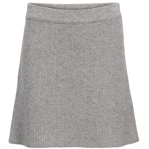 Object Objviola Mw Re kort stickad kjol Noos, Medium grå melerad, S Object Objviola Mw Re kort stickad kjol Noos, Medium grå melerad, S