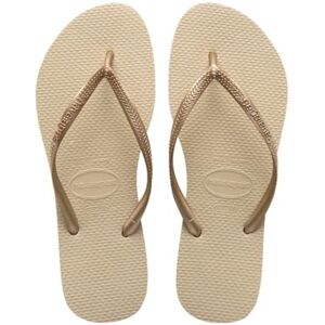 Havaianas Dames Slim, Zandgrijs/Lichtgoud, 3/4 Havaianas Dames Slim, Zandgrijs/Lichtgoud, 3/4