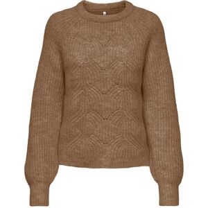 ONLY Onlgila Life Ls Structure O-Neck Bf KNT, Rostad kokosnöt, L ONLY Onlgila Life Ls Structure O-Neck Bf KNT, Rostad kokosnöt, L