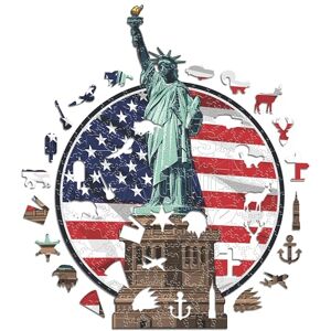 ICONIC-PUZZLES Träpussel - Frihetsgudinnan - USA - Storlek M ICONIC-PUZZLES Träpussel - Frihetsgudinnan - USA - Storlek M