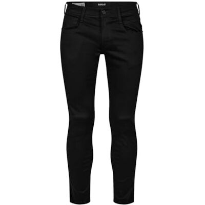 Replay Herrjeans Anbass Slim Fit Hyperflex Forever Dark med stretch, Svart 098, 34W / 34L Replay Herrjeans Anbass Slim Fit Hyperflex Forever Dark med stretch, Svart 098, 34W / 34L