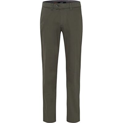 EUREX by Brax Jim Luxury Cotton, flatfront byxor, oliv, 46 EUREX by Brax Jim Luxury Cotton, flatfront byxor, oliv, 46