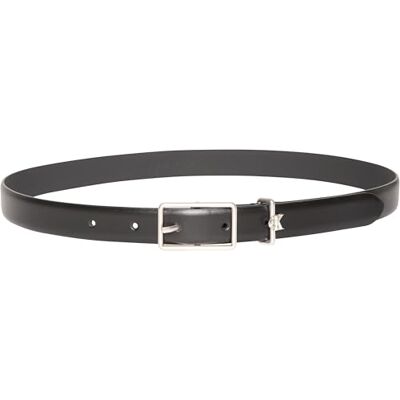 Calvin dam FYRKANTIG BUCKLE CK LOOP 25 mm BÄLTE LV04F7050G bälten, svart (svart/gammalt silver), 75 Calvin dam FYRKANTIG BUCKLE CK LOOP 25 mm BÄLTE LV04F7050G bälten, svart (svart/gammalt silver), 75