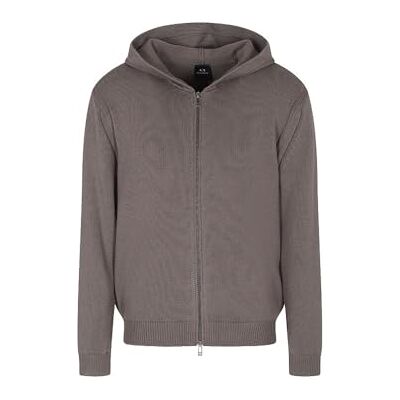 Giorgio Armani Cozy, långärmad logotyp med logotyp på baksidan, kofta, grå, XL, Mörkgull grå, XL Giorgio Armani Cozy, långärmad logotyp med logotyp på baksidan, kofta, grå, XL, Mörkgull grå, XL