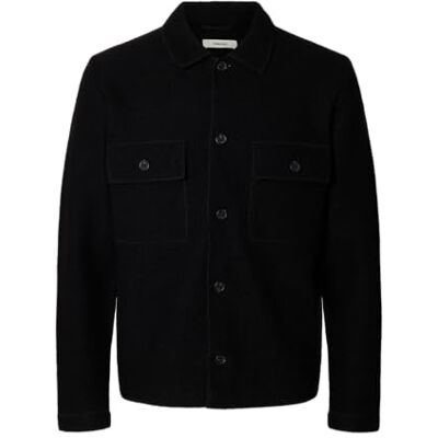 SELECTED FEMME Slhnealy Ls stickade arbetskläder cardigan Noos, svart, L SELECTED FEMME Slhnealy Ls stickade arbetskläder cardigan Noos, svart, L