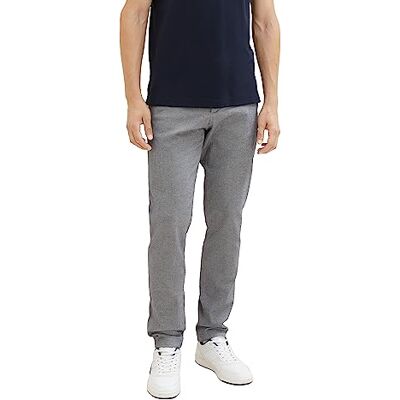 TOM TAILOR herrbyxor, 32284-vit marinblå Zig Zag struktur, 34W x 34L TOM TAILOR herrbyxor, 32284-vit marinblå Zig Zag struktur, 34W x 34L
