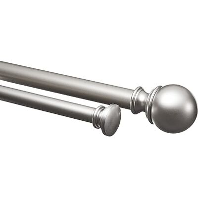 Amazon Basics Nickel Gardinstång, 2,54cm, Justerbar Amazon Basics Nickel Gardinstång, 2,54cm, Justerbar