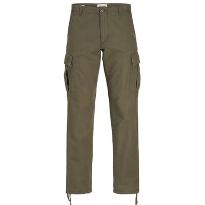 JACK & JONES Cargobyxor för män löst skurna cargobyxor, OLIVNATT, 31W / 34L JACK & JONES Cargobyxor för män löst skurna cargobyxor, OLIVNATT, 31W / 34L