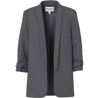 PIECES Pcbosella 3/4 pinstrips blazer Noos Bc, magnet, XL PIECES Pcbosella 3/4 pinstrips blazer Noos Bc, magnet, XL