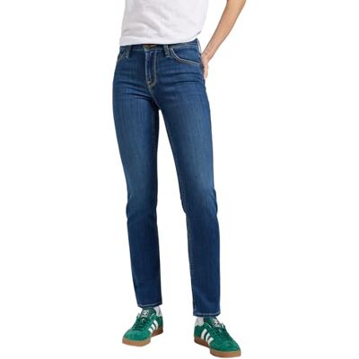 Lee Damjeans Elly, smal rak passform, raka ben, Murgröna tvätt, 34W x 33L Lee Damjeans Elly, smal rak passform, raka ben, Murgröna tvätt, 34W x 33L