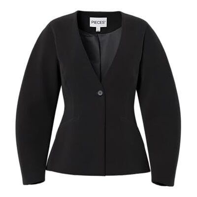 PIECES Pckamil Ls Fitted Blazer Noos Bc, svart, S PIECES Pckamil Ls Fitted Blazer Noos Bc, svart, S