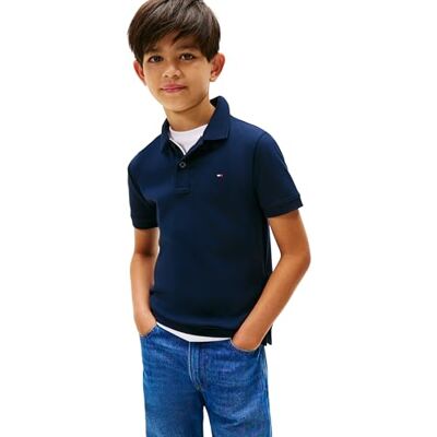 Tommy Hilfiger pojke interlock RWB Polo Ss KB0KB10007 pikétröjor, blå (mörk natt marinblå), 6 år Tommy Hilfiger pojke interlock RWB Polo Ss KB0KB10007 pikétröjor, blå (mörk natt marinblå), 6 år