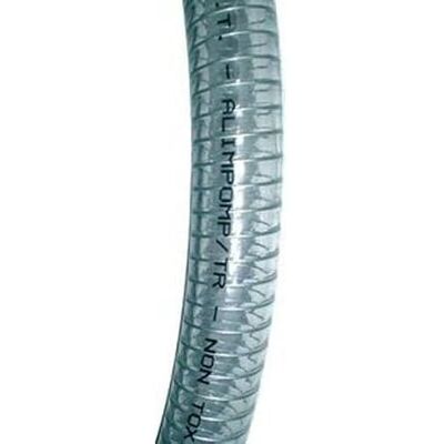Grå 12mm 30m PVC med Stålvajer - Slang Grå 12mm 30m PVC med Stålvajer - Slang