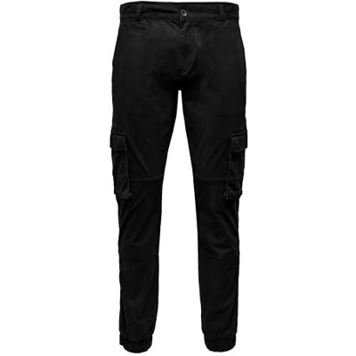 Only & Sons Cargo-byxor ONSCAM Stage Cargo Cuff PK 6687, Svart 1, 29W / 32L Only & Sons Cargo-byxor ONSCAM Stage Cargo Cuff PK 6687, Svart 1, 29W / 32L