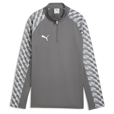 PUMA teamLIGA26 träning 1/4 dragkedja topp Jr svettjackor; 140, platt medium grå vit-platt ljusgrå PUMA teamLIGA26 träning 1/4 dragkedja topp Jr svettjackor; 140, platt medium grå vit-platt ljusgrå