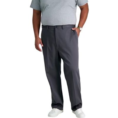 Haggar Chinos herr, högkvalitativa, strykfria chinosbyxor, klassisk passform, expanderbar midja, platt framsida (vanliga, stora eller höga storlekar), 44W / 32L Haggar Chinos herr, högkvalitativa, strykfria chinosbyxor, klassisk passform, expanderbar midja, platt framsida (vanliga, stora eller höga storlekar), 44W / 32L