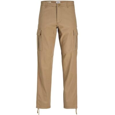 JACK & JONES Cargobyxor för män löst skurna cargobyxor, Elmwood, 30W / 34L JACK & JONES Cargobyxor för män löst skurna cargobyxor, Elmwood, 30W / 34L
