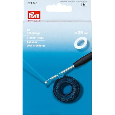 Prym Plastringar för virkning - Platt Ø 26mm Prym Plastringar för virkning - Platt Ø 26mm