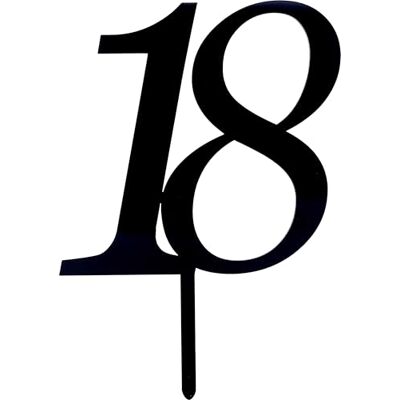 Graziano Cake Topper 18 svart Graziano Cake Topper 18 svart