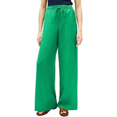 Tommy Hilfiger kvinnors Ess linne dra på byxor WW0WW48970, grön, XS Tommy Hilfiger kvinnors Ess linne dra på byxor WW0WW48970, grön, XS