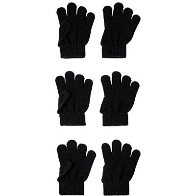 NAME IT Unisex handskar, Svart/förpackning: 3-pack vit all svart, 7 NAME IT Unisex handskar, Svart/förpackning: 3-pack vit all svart, 7
