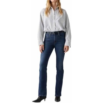 Levi's dam Jeans 725 High Rise Bootcut, Blue Wave Dark, 29W / 30L Levi's dam Jeans 725 High Rise Bootcut, Blue Wave Dark, 29W / 30L