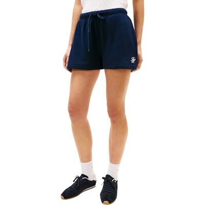 Tommy Hilfiger Th Script sweatshorts för kvinnor WW0WW48765, blå, M Tommy Hilfiger Th Script sweatshorts för kvinnor WW0WW48765, blå, M