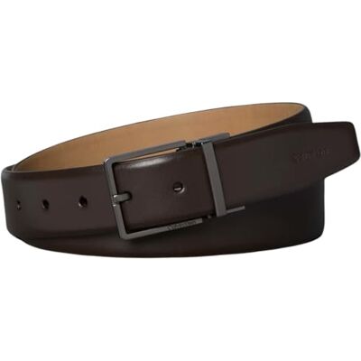 Calvin män fyrkantigt spänne slät Adj LV04D7147G bälten, brun (CK mörkbrun/matt pistolmetall), 135 Calvin män fyrkantigt spänne slät Adj LV04D7147G bälten, brun (CK mörkbrun/matt pistolmetall), 135